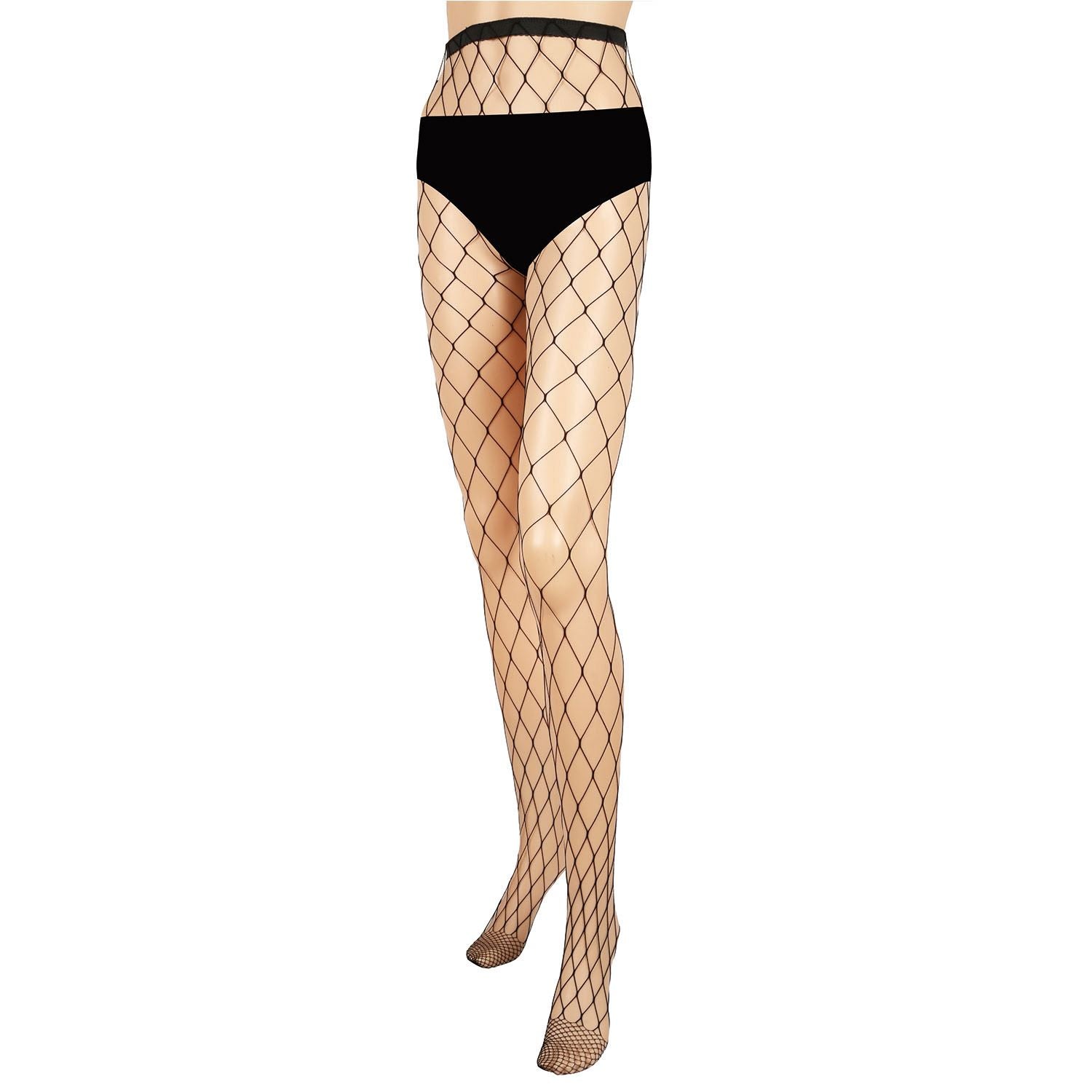 Collants résille pour femmes, sexy, taille haute, ajourés, extensibles