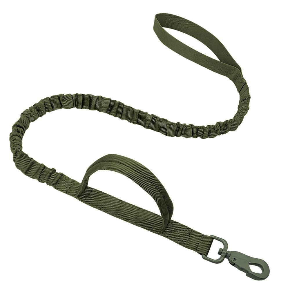 Hundeleine; Bungee-Hundeleine, taktische Hundeleine, verstellbare taktische Nylonleine für Hunde, taktische Hundeleine mit Schnellverschluss und 2 Kontrollgriffen; Bungee-Gurt