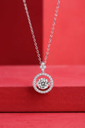 Touch - 1 Karat Moissan Diamant S925 Sterlingsilber Schmuck, modischer und trendiger Schmuck, erschwingliche Diamant-Halsketten-Anhänger