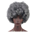 Perruques Courtes Afro Frisées Grises pour Femmes Grande Perruque Synthétique Courte et Moelleuse pour Fête et Quotidien