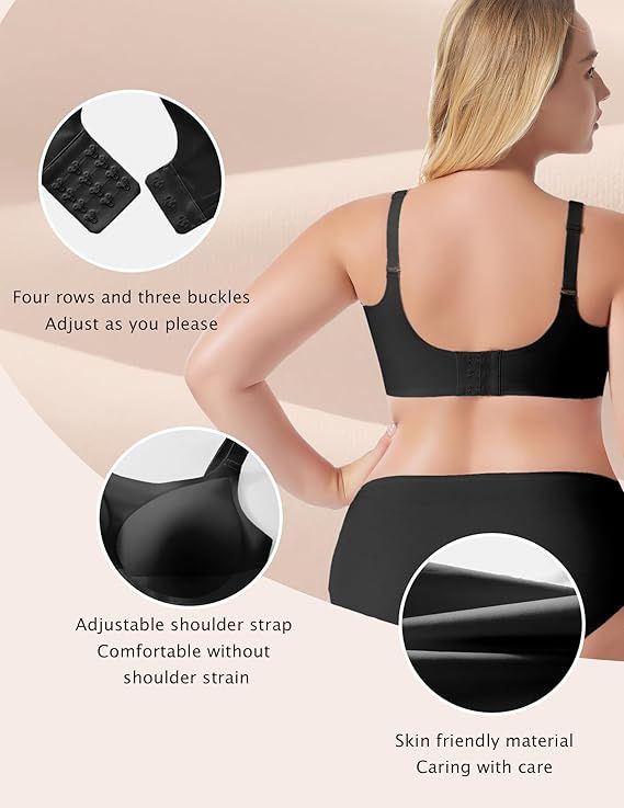 Damen-BHs Nahtlos Ohne Bügel Bralette Bequem Push Up Weich Kabellos Volle Bedeckung Alltags-BHs 2025