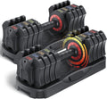 Verstellbares Kurzhantel-Set mit 22,5 LB (2er-Set) – 1-Sekunden-verstellbare Kurzhantelgewichte – 5-in-1-Freihantel-Set mit müheloser Ablage/rutschfestem Griff – Kompakte Größe für Damen/Herren im Home-Gym