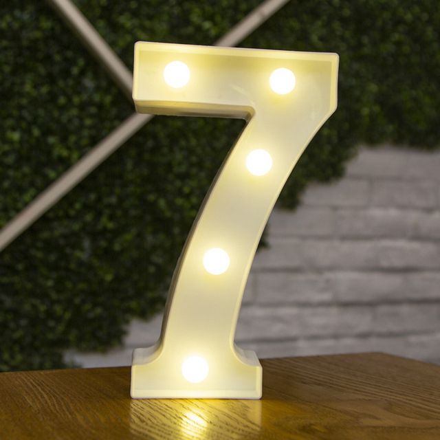Lettres Lumineuses LED Alphabet Numéro Décoration Lampe à Pile Veilleuse pour la Maison Mariage Anniversaire Fête de Noël