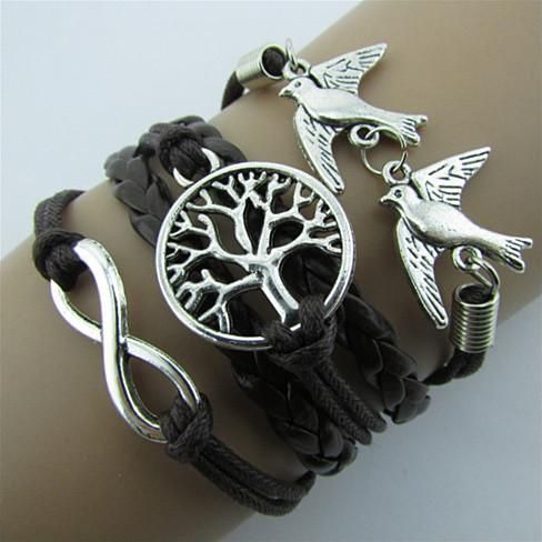 LOVEY DOVEY Tauben der unendlichen Liebe und des Friedens Armband