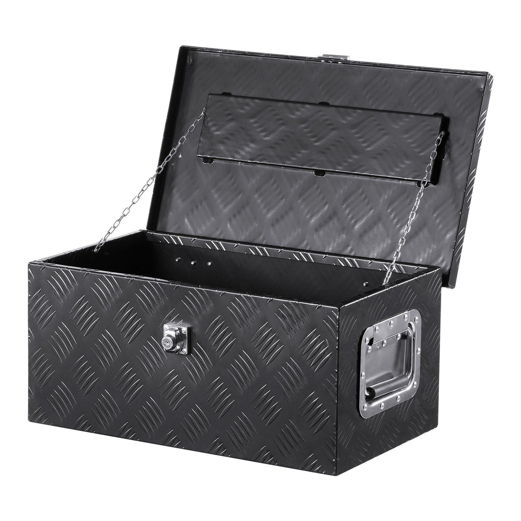 20"x12"x9.5" Heavy Duty Aluminium LKW-Ladeflächen-Werkzeugkasten für Pickup Wohnmobil Schwarz
