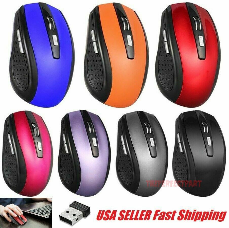 Souris optique sans fil 2,4 GHz et récepteur USB pour ordinateur portable PC DPI États-Unis
