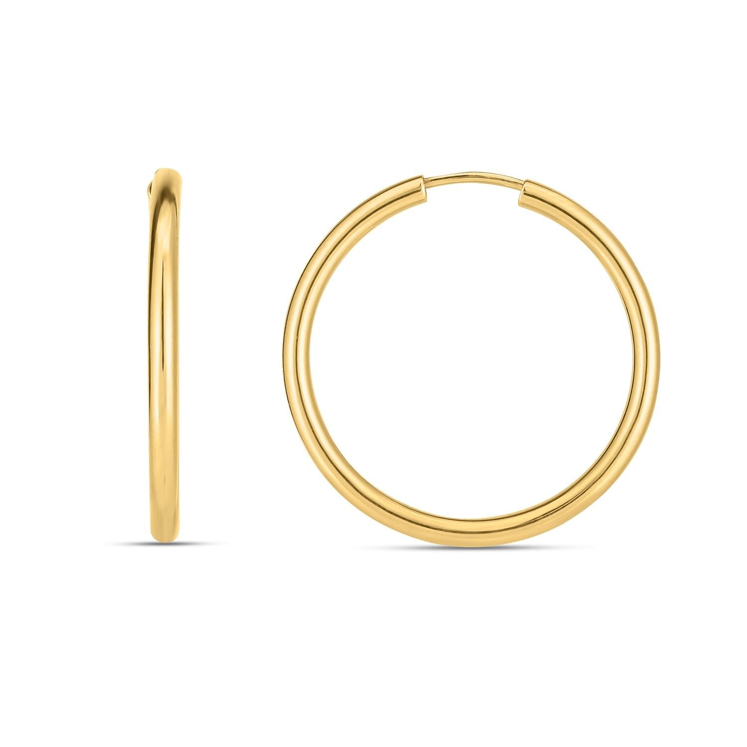 Endlos-Creolen aus 14 Karat Gelbgold (2x21mm)