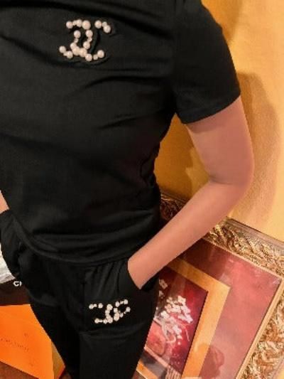 Set Sexy Outfits Kurzarm- & Langarm-Hosenanzug mit Pullover und Seitentaschen