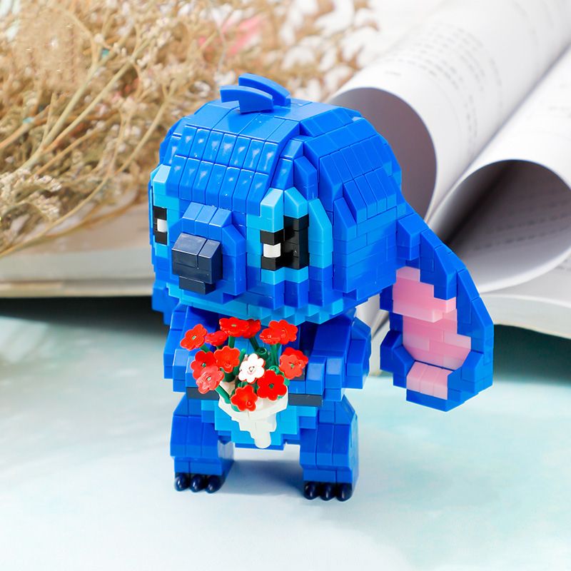 Lustige Disney Lilo und Stitch Mini-Bausteine Bestseller Stitch Mini-Bausteine DIY Gitarre Buchspielzeug Geschenke für Kinder