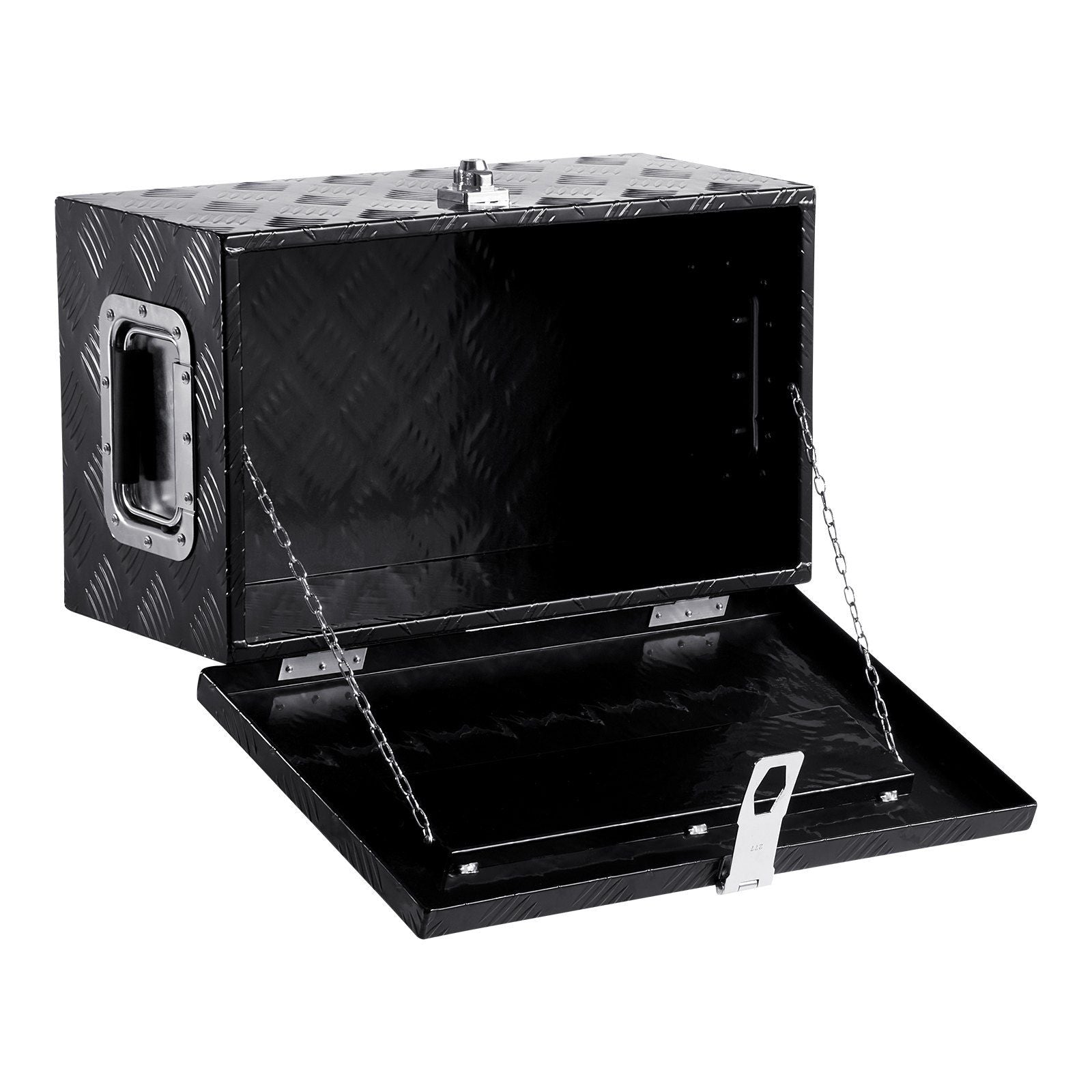 20"x12"x9.5" Heavy Duty Aluminium LKW-Ladeflächen-Werkzeugkasten für Pickup Wohnmobil Schwarz