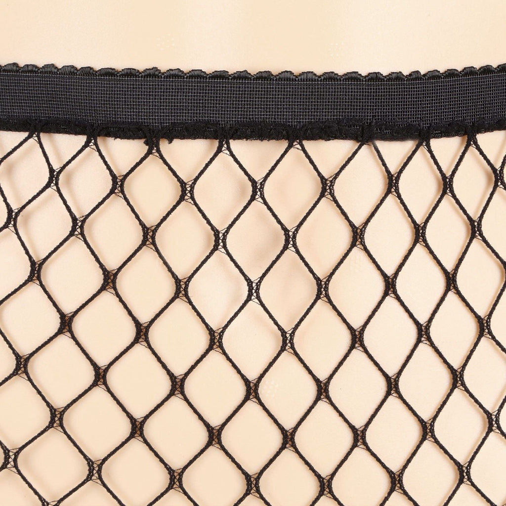 Collants résille pour femmes, sexy, taille haute, ajourés, extensibles