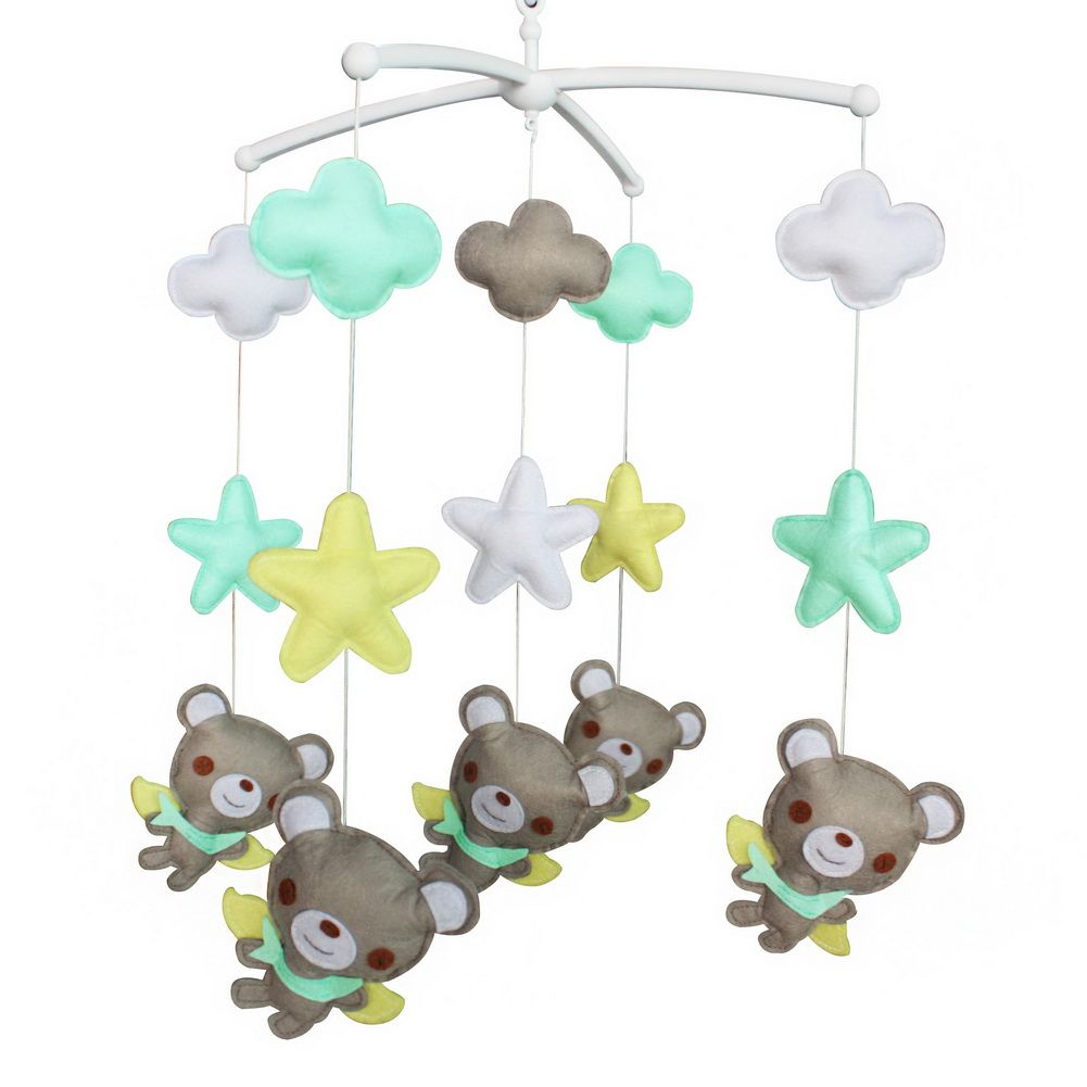 Infant Bed Hanging Bell Crib Musical Toy, Kreatives Babybett-Mobile, Bunt