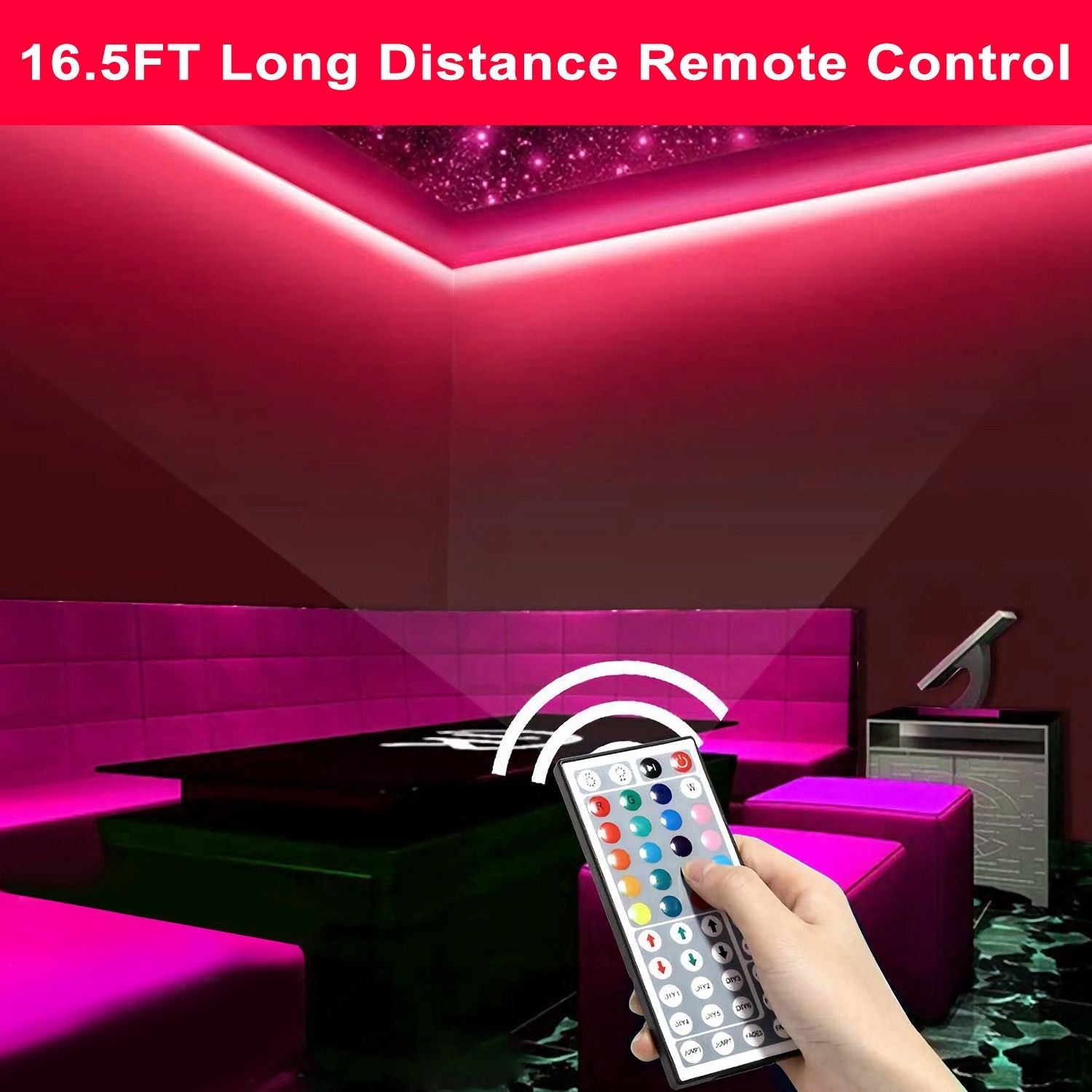 300 LEDs Streifenlichter 5M/16,5ft 20 Farben RGB LED Streifen IP65 Wasserdicht m/ Fernbedienung