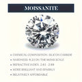 1 Stück Herz-Halskette 925er Silber Moissanit-Diamant