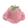 Chapeau seau bébé rose automne hiver, chapeau de soleil mignon en velours côtelé avec feuille pour garçons et filles, 3-18 mois