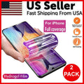 2 Films de Protection en Hydrogel Pour iPhone 15 14 13 12 11 Pro Max SE X XS XR 8 7
