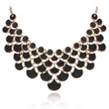 Jane Stone Modeaussage Collier Halskette Vintage Durchbrochenes Lätzchen Kostüm Schmuck