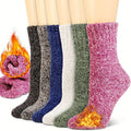 6 Paar Damen Socken aus Wolle (EU 39-42) - Strapazierfähige Winterwärme, BS4745 2.4 Tog Wert, Mehrfarbig (Rosa/ Grau/ Blau/ Grün/ Schwarz)