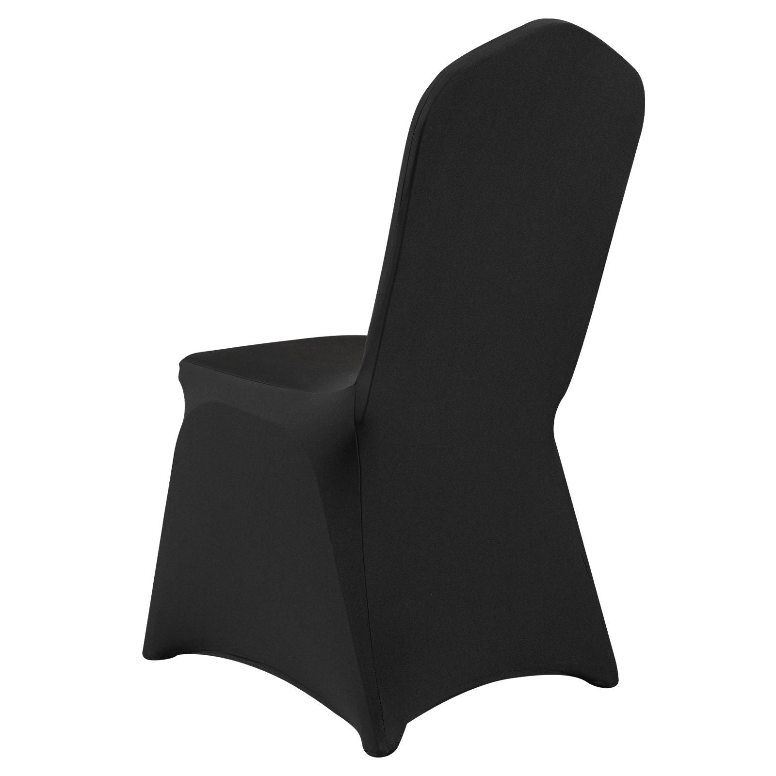 Stretch Spandex Falthussen, universeller passender Stuhlbezug, abnehmbare waschbare Schutzhussen, für Hochzeit, Feiertag, Bankett, Party, Feier, Esszimmer (50 STÜCK Schwarz)