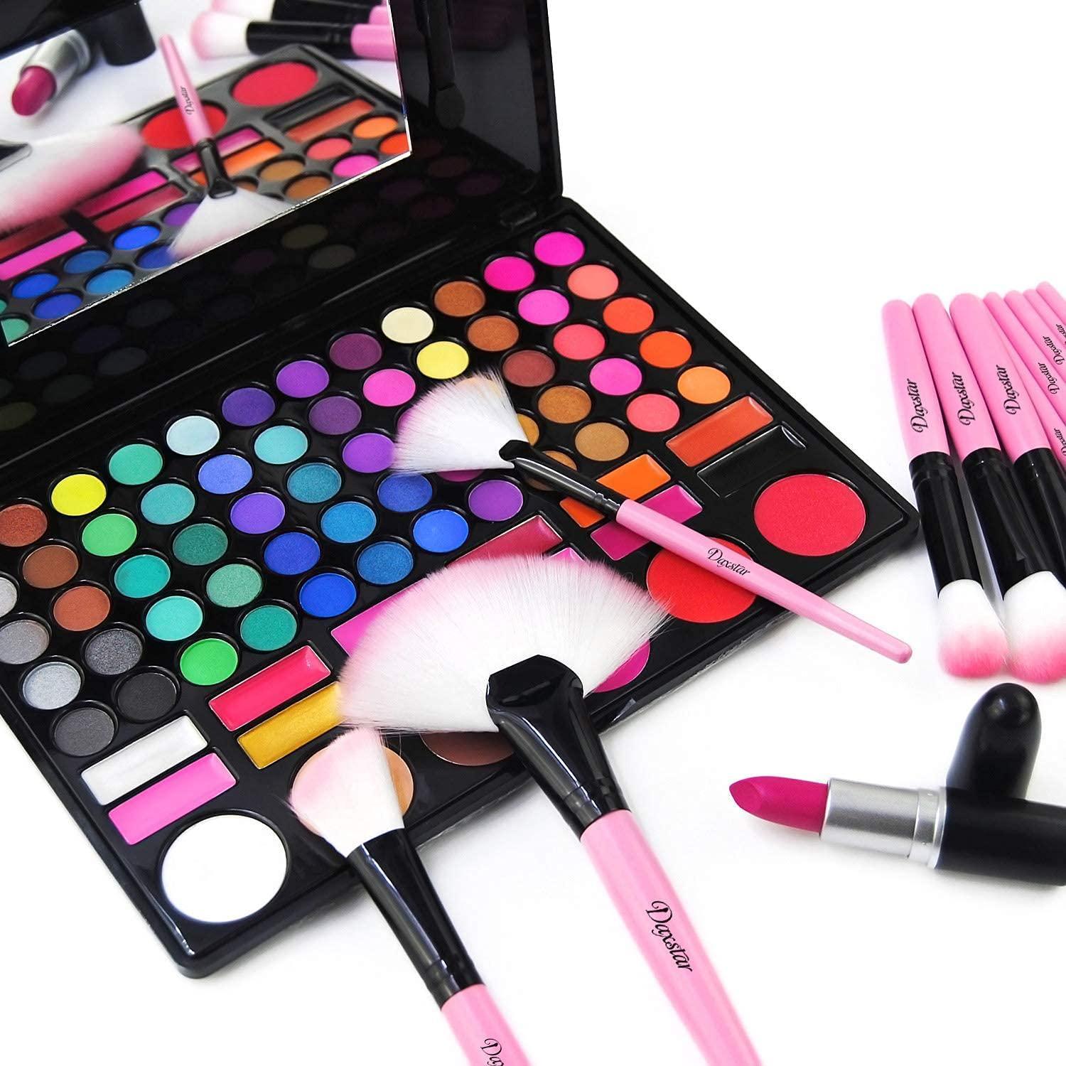 Lot de 32 pinceaux de maquillage roses