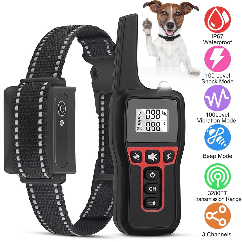 Ferntrainer für Hunde – 3280FT wasserdicht mit Vibrations-, Piepton- und Schockfunktionen