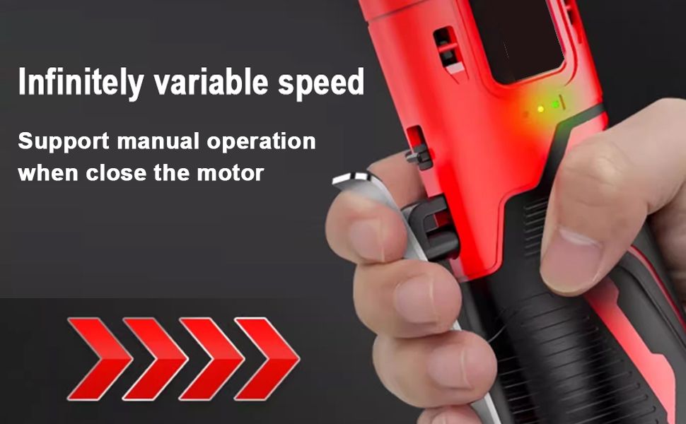 Jeu de clé à cliquet électrique sans fil 3/8", kit d'outils à cliquet 12V avec 2 batteries 2000mAh et chargeur, clé à chocs sans fil 61 Nm avec vitesses infiniment variables