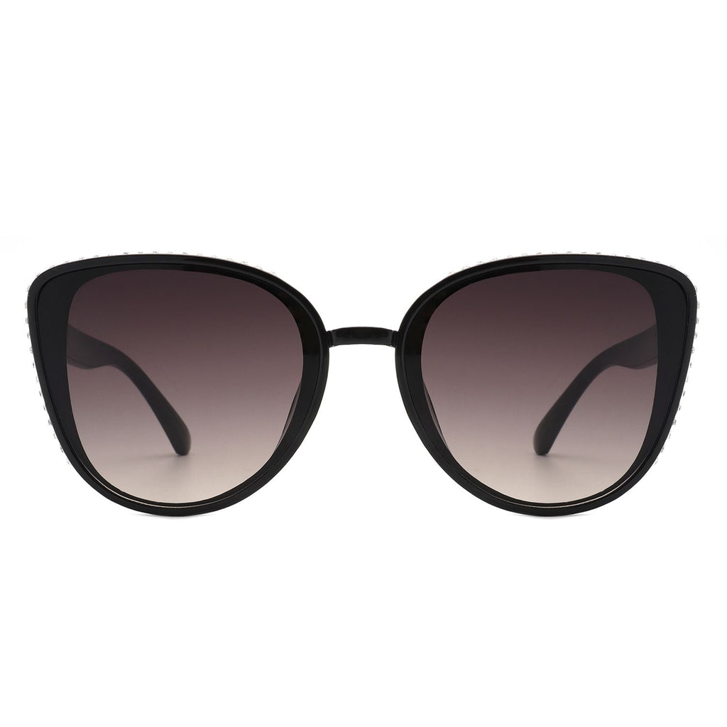 Damen Strass Mode Cat Eye Sonnenbrillen
