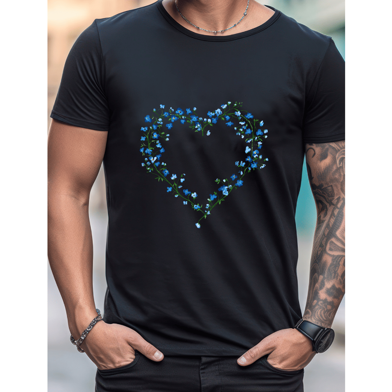 Stilvoll feiern mit diesem 100 % Baumwoll-Herren-T-Shirt zum Valentinstag