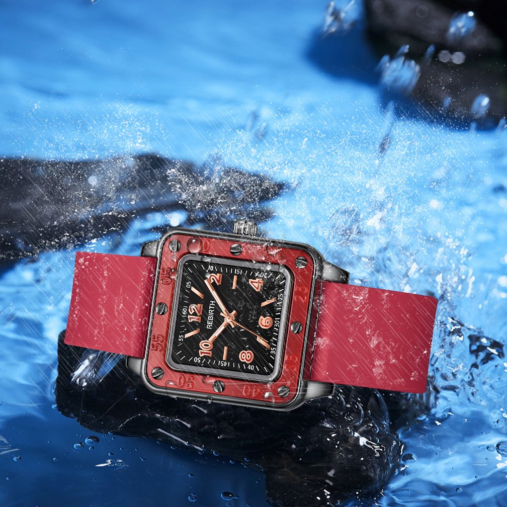 Damenuhr Neue quadratische Armbanduhr Einfache Mode Quarzuhr