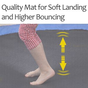 55'' Kleinkinder Trampolin mit Sicherheitsnetz und Bällen, Indoor Outdoor Mini Trampolin für Kinder