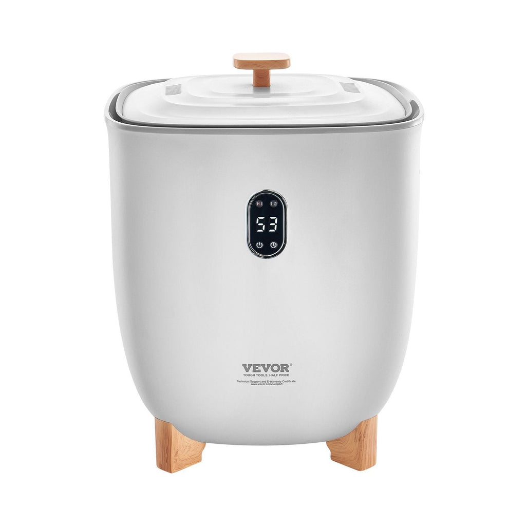 VEVOR Handtuchwärmer-Eimer, 25L beheizter Handtuchwärmer mit LED-Anzeige, Große Deckenwärmer für Badezimmer, 20/40/60/90 Min. Timer und Temperatureinstellung, für SPA, Zuhause, Arbeitsplatte, Boden, Grau