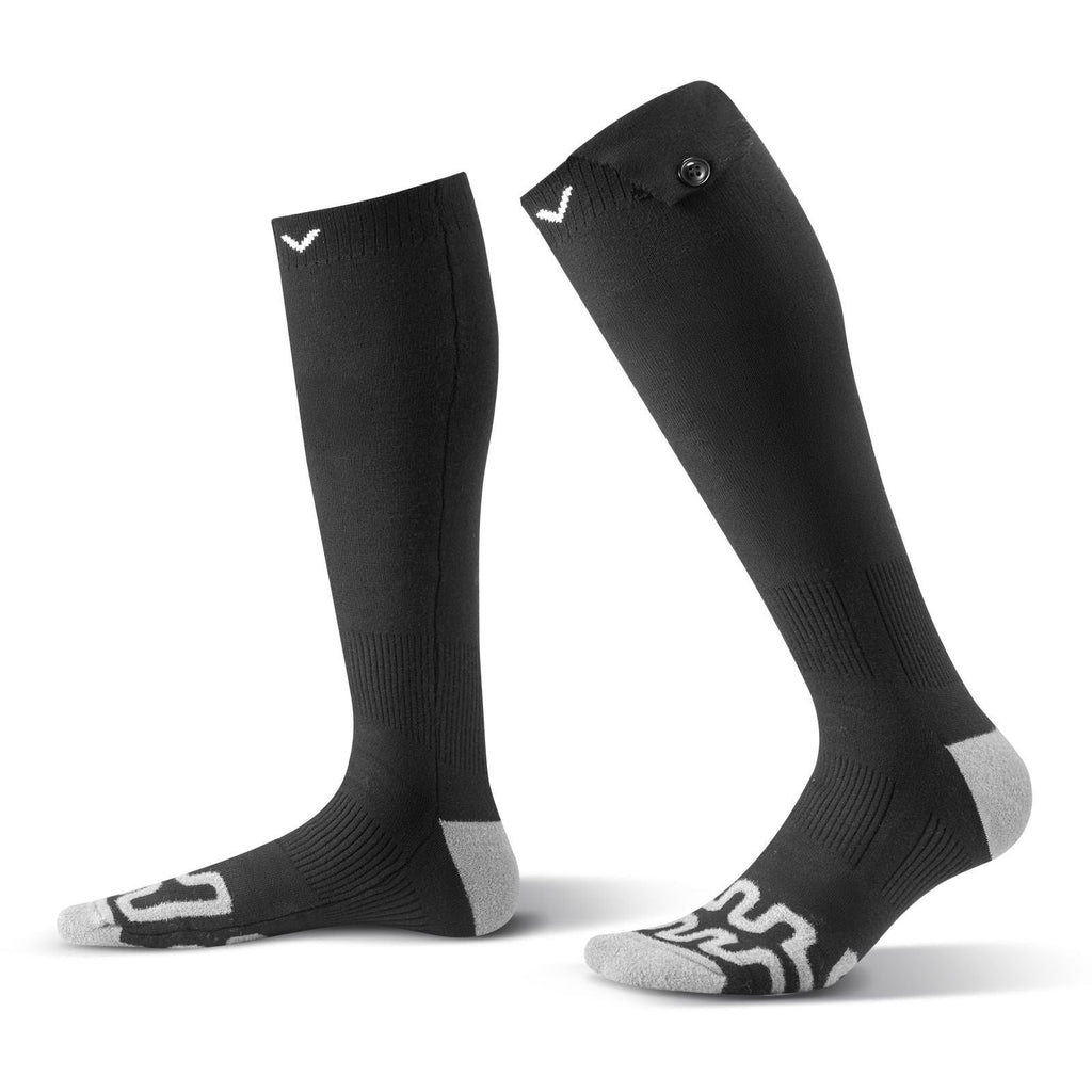 Beheizte Socken, batteriebetrieben mit 5000mAh, wiederaufladbare Heizsocken mit 4 Heizstufen, elektrische Heizsocken für Herren und Damen, Fußwärmer für Jagd, Reiten, Camping, Wandern, Skifahren, Outdoor-Arbeiten