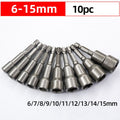 6mm-19mm Schlagschrauber-Stecknuss Magnetischer Nuss-Schraubendreher 1/4 Sechskantsatz Bohreradapter für Bohrmaschinen Schlagschrauber Steckschlüssel-Set
