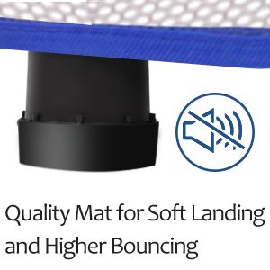 55'' Kleinkinder Trampolin mit Sicherheitsnetz und Bällen, Indoor Outdoor Mini Trampolin für Kinder