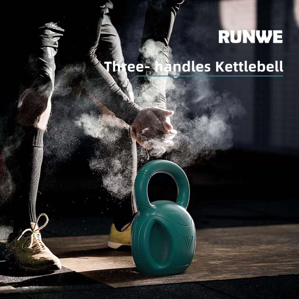 Kettlebells mit 3 Griffen – Gewichte für Frauen, Optionen 5, 10, 15 und 20 LB für Russian Twists, AB-Übungen, Gewichtheben und Core-Fitnessübungen für das Home Gym [einzeln verkauft]
