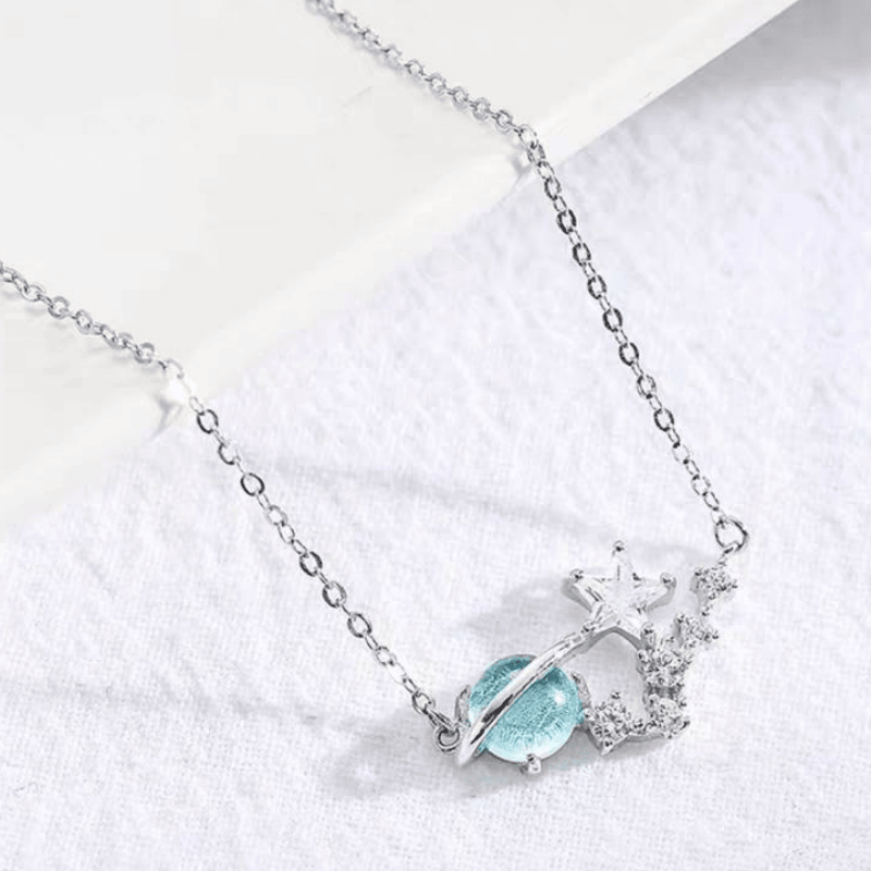 Aurora Fantasy Planetenkette Weibliche Studentin Gute Freundin Koreanische Version Einfache Schlüsselbeinkette Freundinnen Ein Paar Geburtstagsgeschenke Weiblich