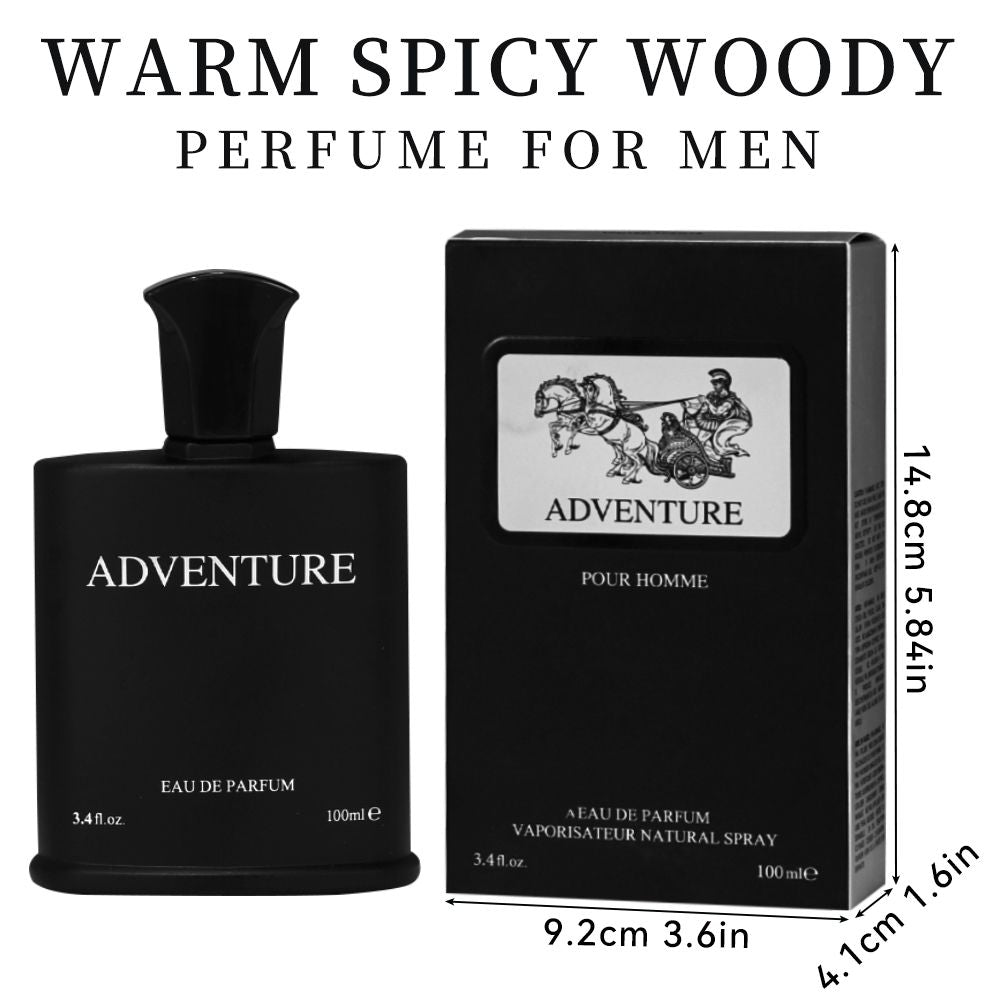 100ml Eau de Toilette Spray für Herren, langanhaltendes Parfüm, Noten von Bergamotte, schwarzer Johannisbeere, Ananasgeschmack, perfekt für Dates, den Alltag, Partys, zum Verschenken