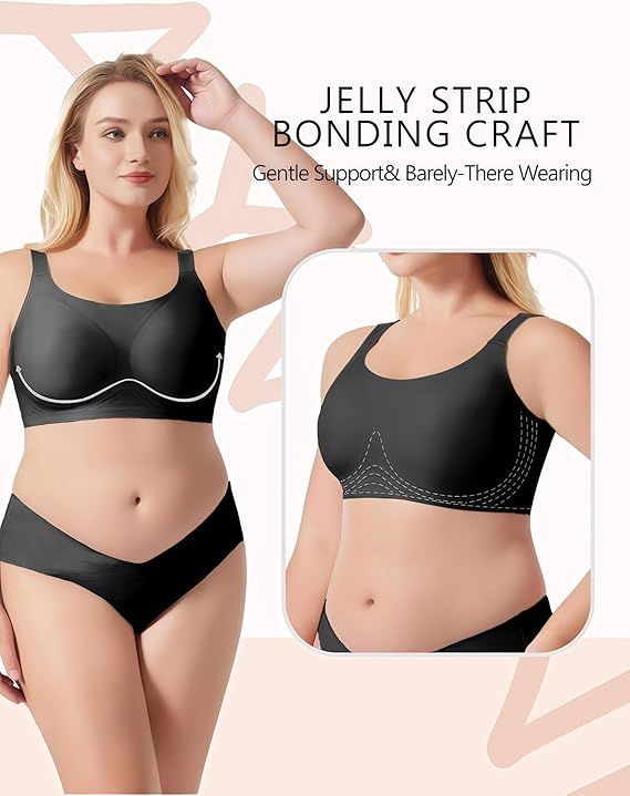 Damen-BHs Nahtlos Ohne Bügel Bralette Bequem Push Up Weich Kabellos Volle Bedeckung Alltags-BHs 2025