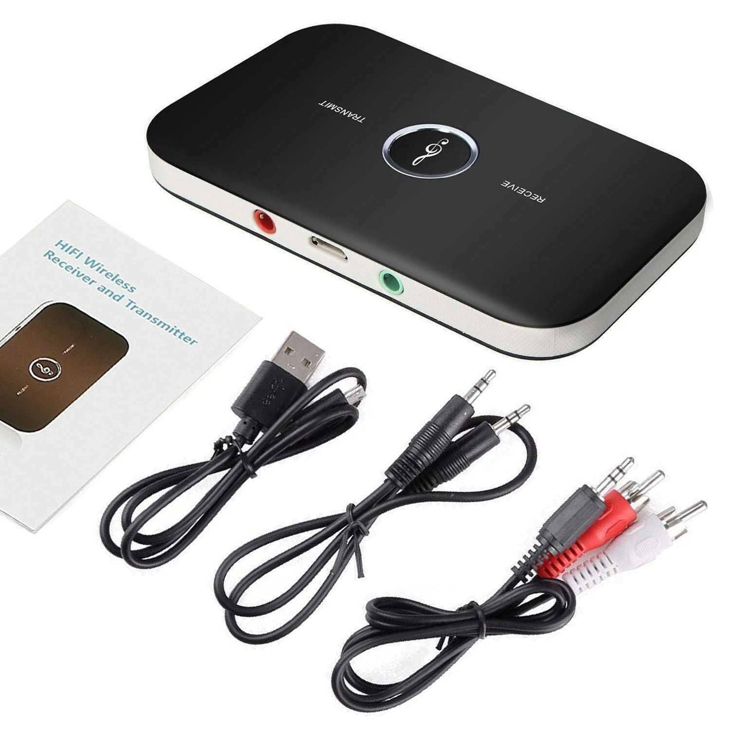 Émetteur-récepteur Bluetooth 5.0 2 EN 1 sans fil, adaptateur audio Aux prise jack 3,5 mm