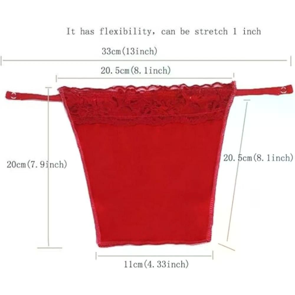 8er-Pack Damen Spitzen-Cami-Clip-on-Schein-Top-Overlay-Bescheidenheitseinsatz für tief ausgeschnittene Hemden