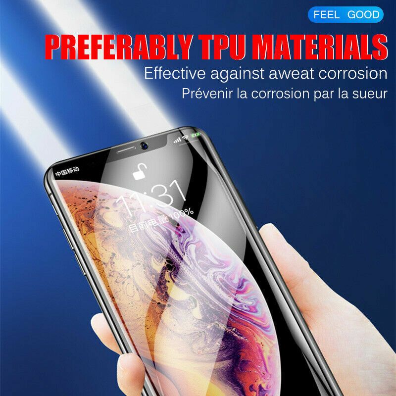 2 Films de Protection en Hydrogel Pour iPhone 15 14 13 12 11 Pro Max SE X XS XR 8 7