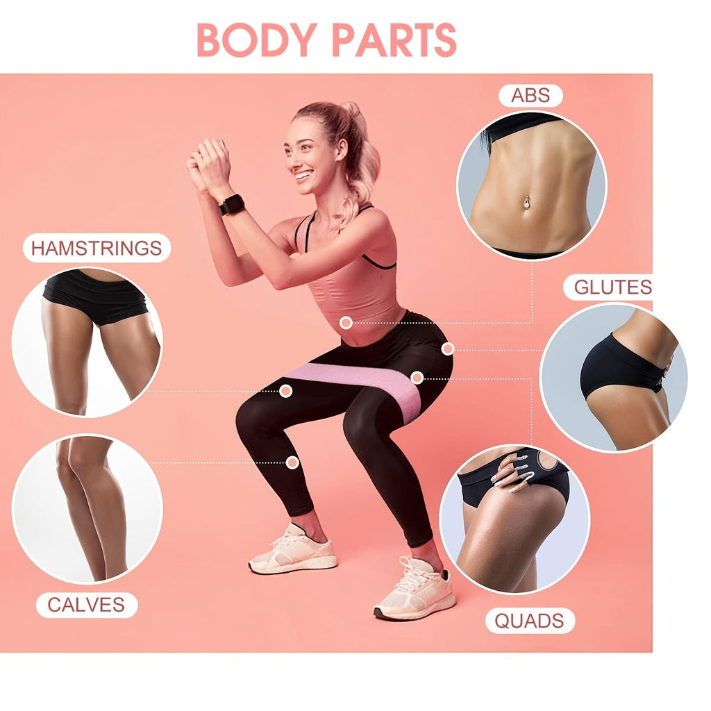 3er-Set Widerstandsbänder für Beine und Po; Yoga-Trainingszubehör für Zuhause, Sport, Fitness