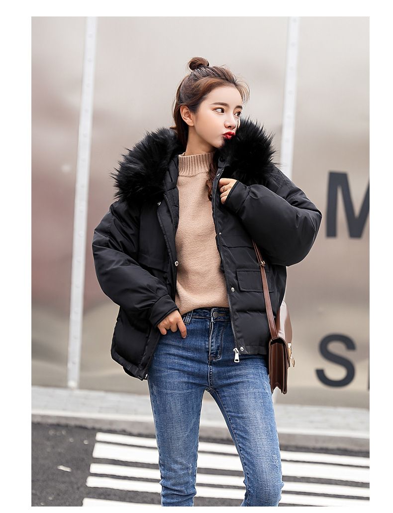 Neu eingetroffene Daunenjacke Winterjacke Damen Einzel Full Slim Haar Wattierte Kleidung Große Jacke Mantel