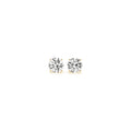 1/2 Karat runder, im Labor gezüchteter Diamant-Ohrstecker aus 585er Gelbgold (G/VS2)