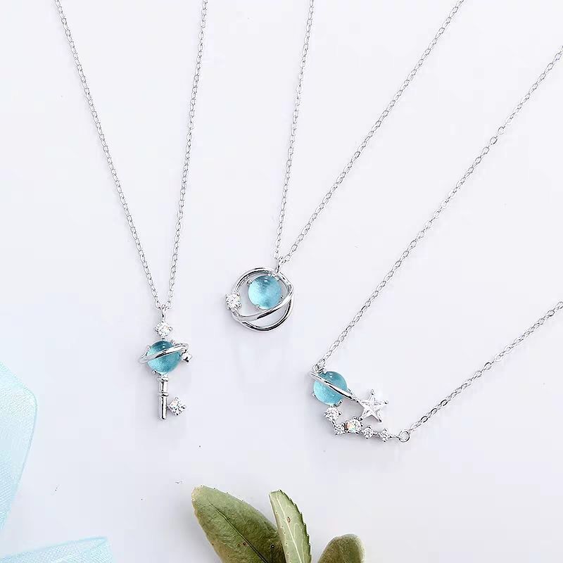 Aurora Fantasy Planetenkette Weibliche Studentin Gute Freundin Koreanische Version Einfache Schlüsselbeinkette Freundinnen Ein Paar Geburtstagsgeschenke Weiblich