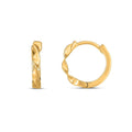 14K Gelbgold Twist Huggie Creolen