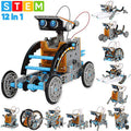 Kit robot solaire STEM pour enfants ; 12-en-1 jouets scientifiques éducatifs STEM ; Kit de construction DIY alimenté par l'énergie solaire pour garçons et filles de 8 9 10 11 12 13 ans