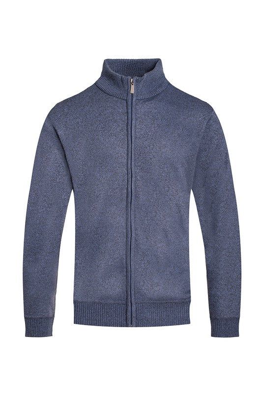 Weiv Pull zippé homme en maille unie