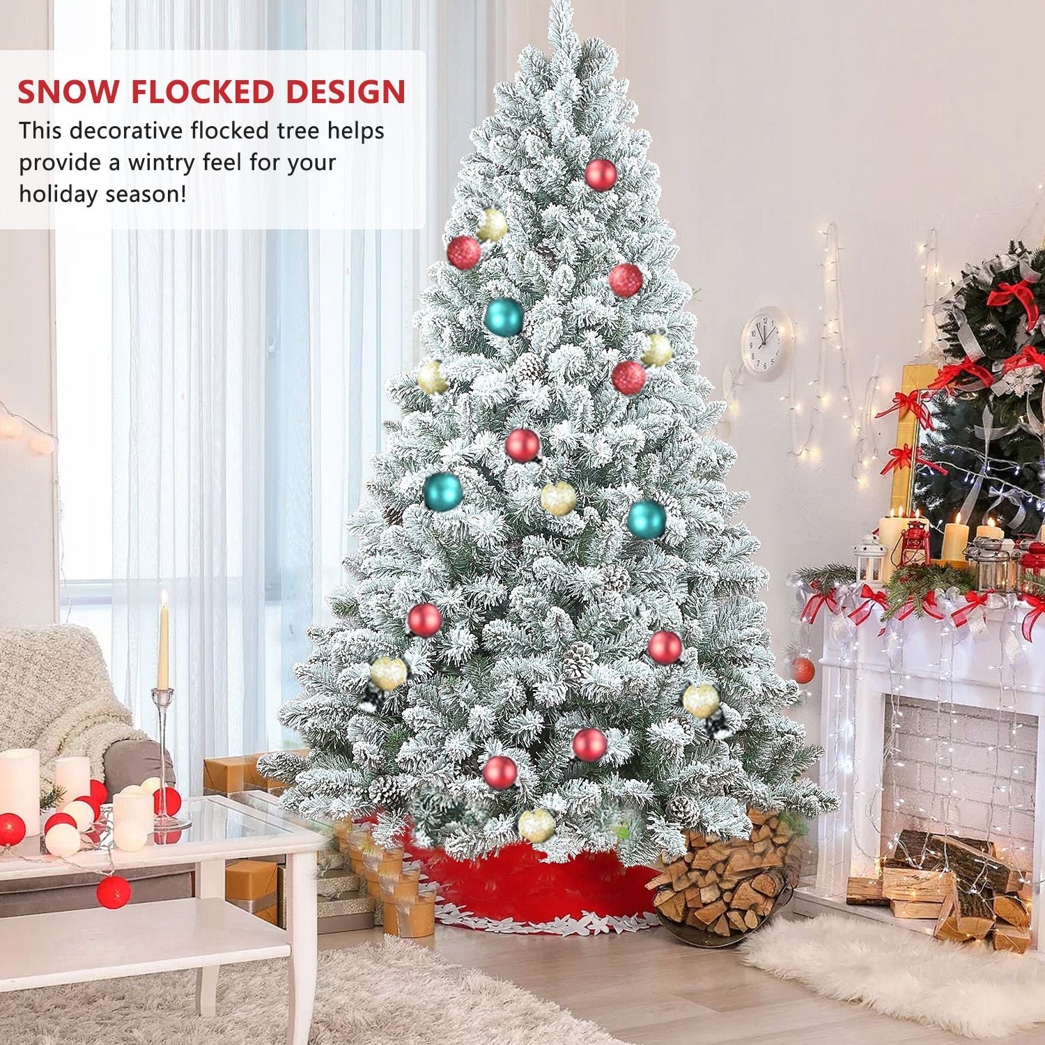 152 cm PVC gemischt beflockter kleiner Weihnachtsbaum Tannenzapfen Klappautomatik Künstlicher Weihnachtsbaum