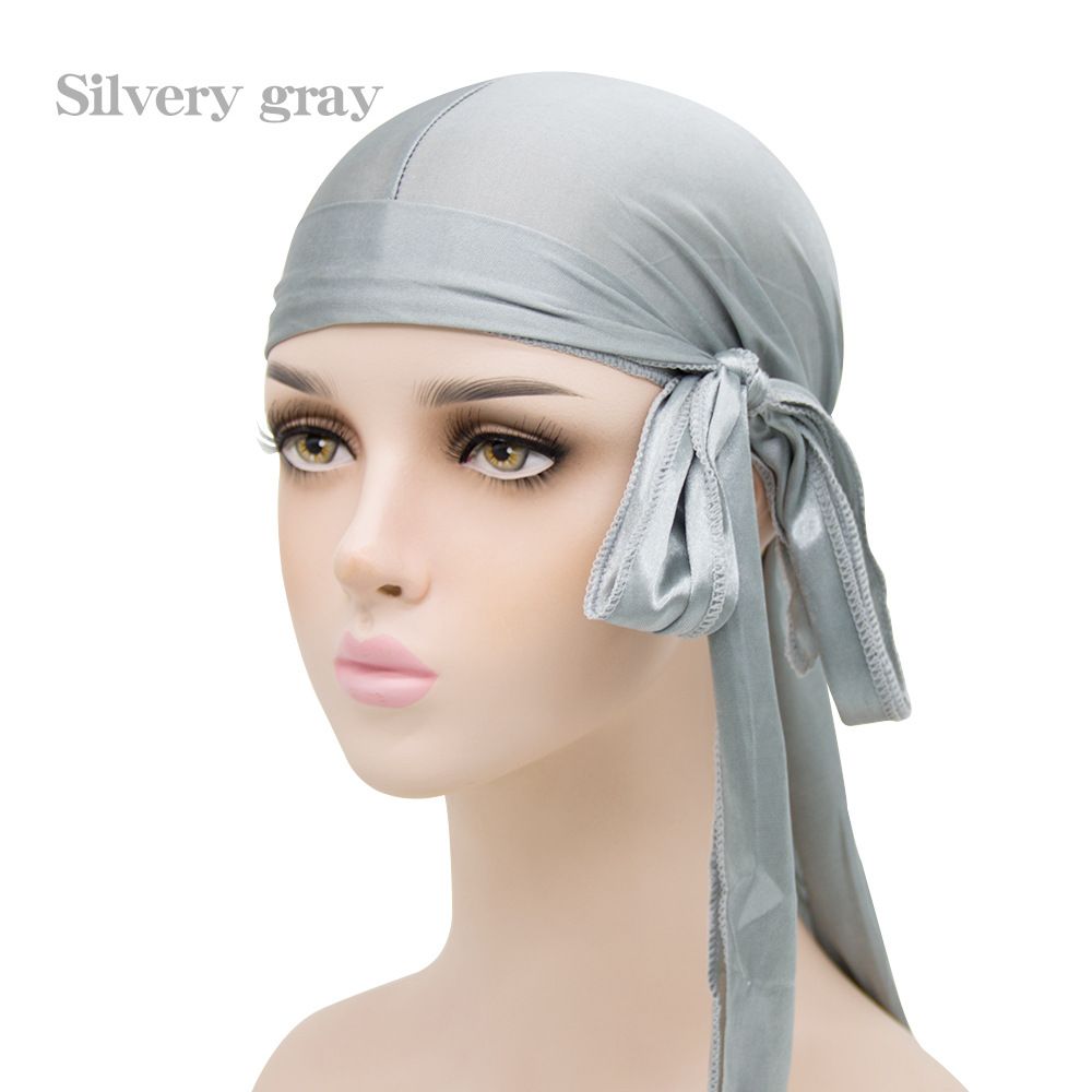 Seidige Durags für Herren und Damen 360 Waves mit 1 Wave Cap Seidiger Satin Durag Extra lange Bänder Feuchtigkeitsableitendes Gewebe Satin-Du-Rag